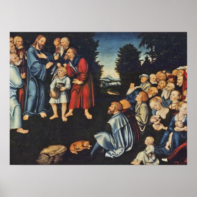 Spegeln för de fem loaves- och två fiskarna poster (Framsidan)