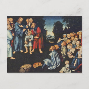 Spegeln för de fem loaves- och två fiskarna vykort