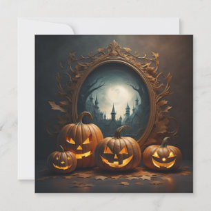 spegeln halloween julkort