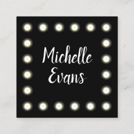 Spegeln tänder den Glam sminkkonstnären Fyrkantigt Visitkort