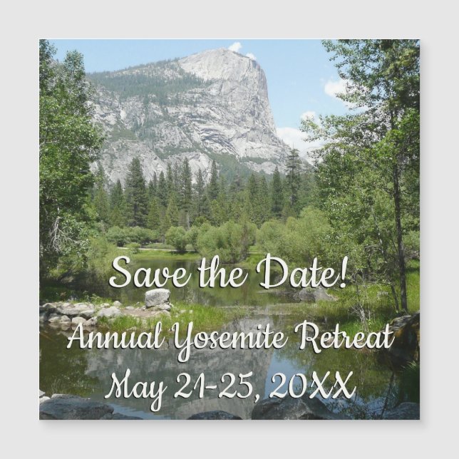 Spegelsjöns utsikt i Yosemite National Park (Framsida)