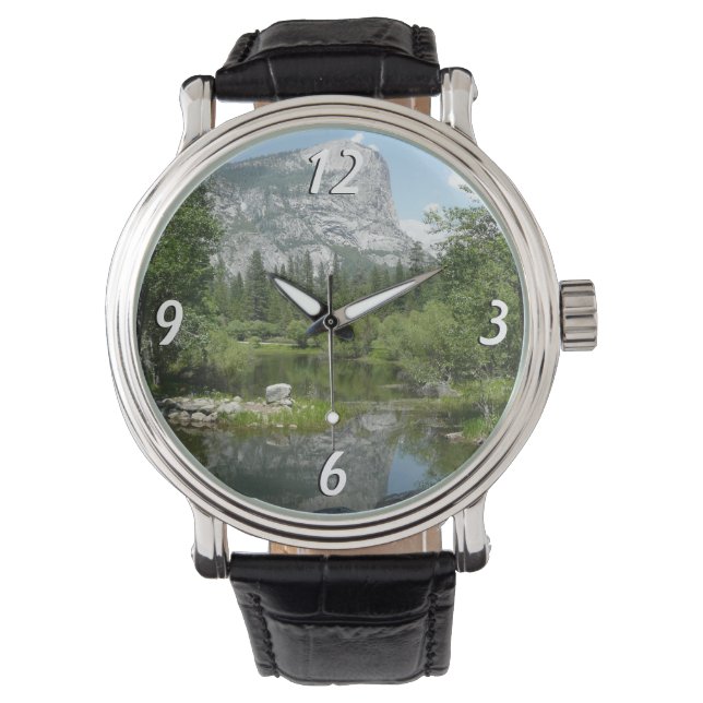 Spegelsjöutsikt i Yosemite National Park Armbandsur (Framsida)