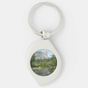 Spegelsjöutsikt i Yosemite National Park Swirl Silverfärgad Nyckelring