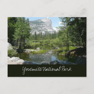 Spegelsjöutsikt i Yosemite National Park Vykort