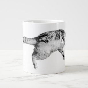 Spegelvänd i svartvitt jumbo mugg
