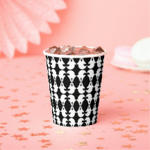 Spegelvänd papperskopp med spökdesign