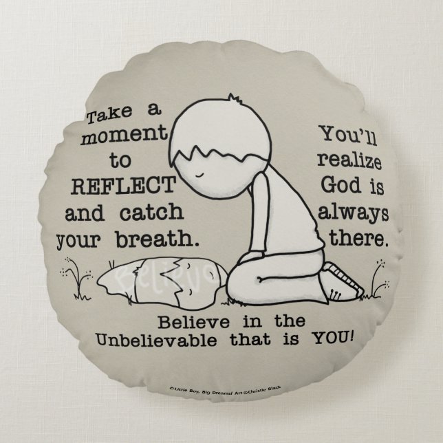 Spegla Rund Kudde (Framsidan)