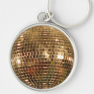 Speglad disco Boll 2 Rund Silverfärgad Nyckelring