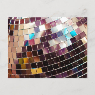 Speglad disco Boll Meddelande Vykort
