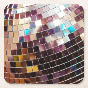 Speglad disco Boll Underlägg Papper Kvadrat
