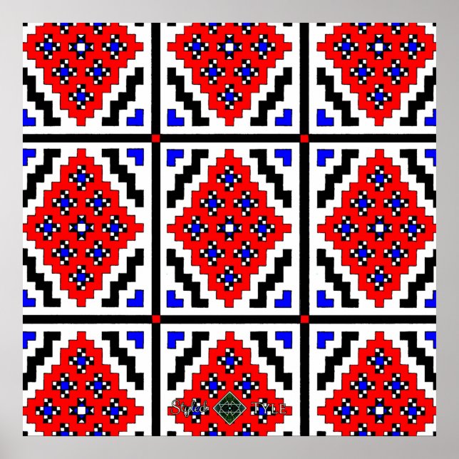 Speglad mosaik ( liten ) poster (Framsidan)
