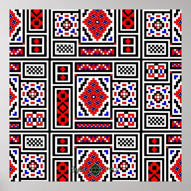 Speglad mosaik poster (Framsidan)