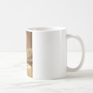 Speglad utskrift av blommor kaffemugg