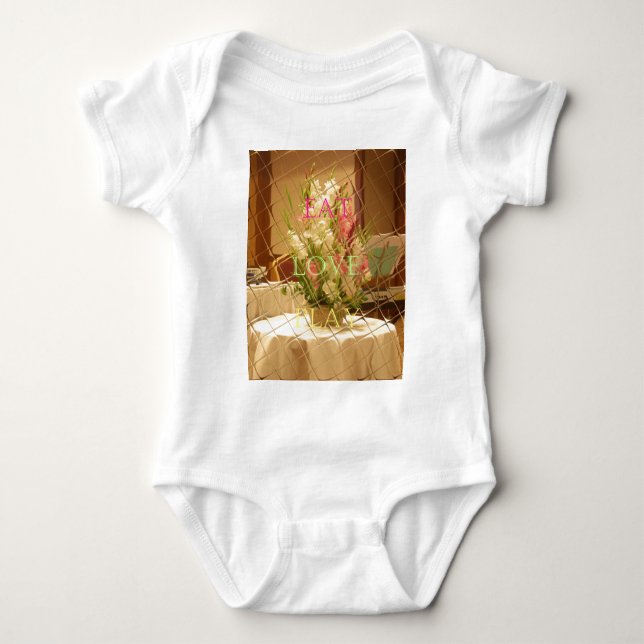Speglad utskrift av blommor t shirt (Framsida)