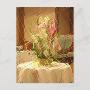 Speglad utskrift av blommor vykort