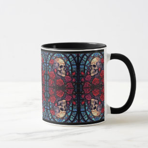 Speglade Döskallar och Ro-kaffe Mugg