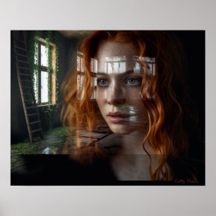 "Speglade Windows"-bilder Poster Skriv ut Katty Pu
