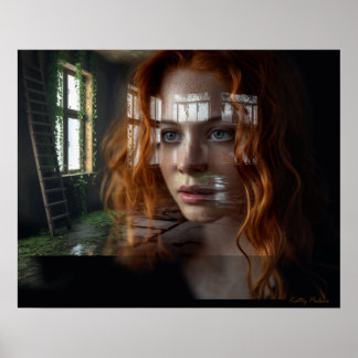 "Speglade Windows"-bilder Poster Skriv ut Katty Pu