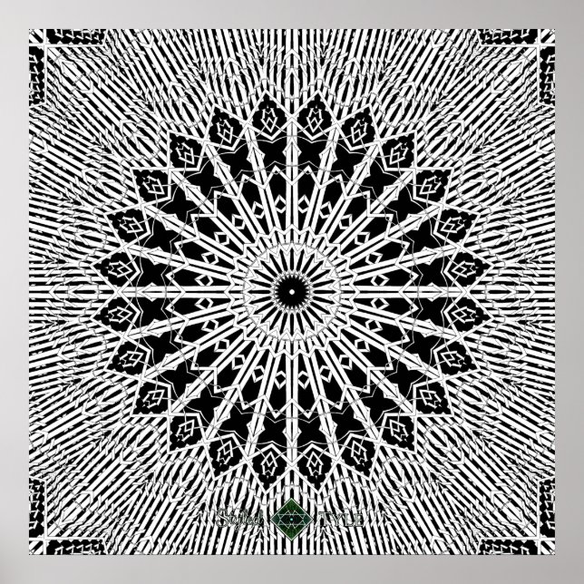 Speglande Mandala Poster (Framsidan)