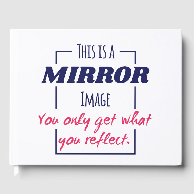 Speglande Reflekterande Tanke Motivationsdesign Gästböcker (Framsida)