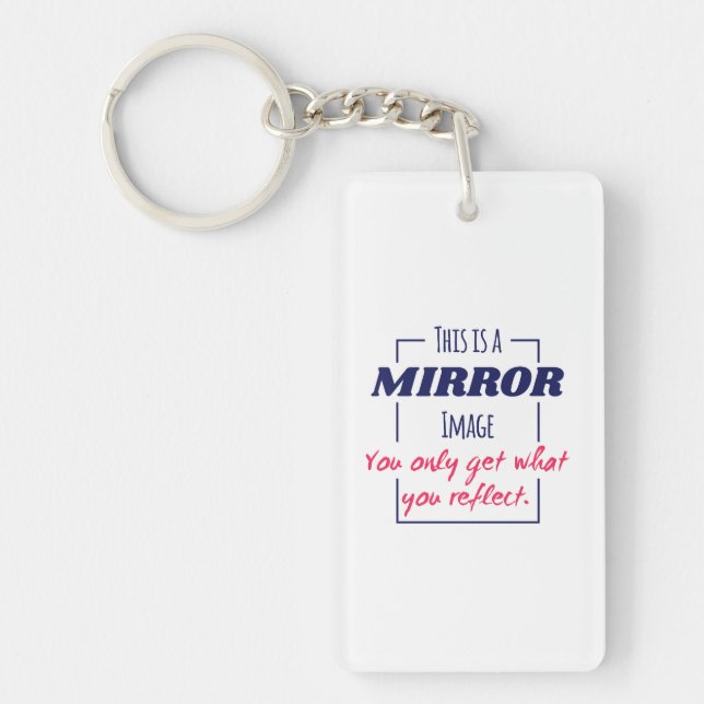 Speglande Reflekterande Tanke Motivationsdesign Nyckelring (Framsidan)