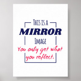 Speglande Reflekterande Tanke Motivationsdesign Poster