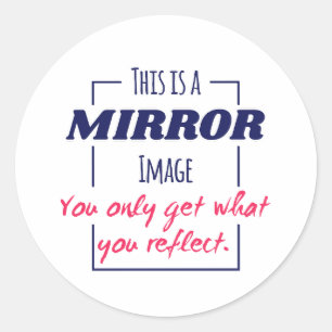 Speglande Reflekterande Tanke Motivationsdesign Runt Klistermärke