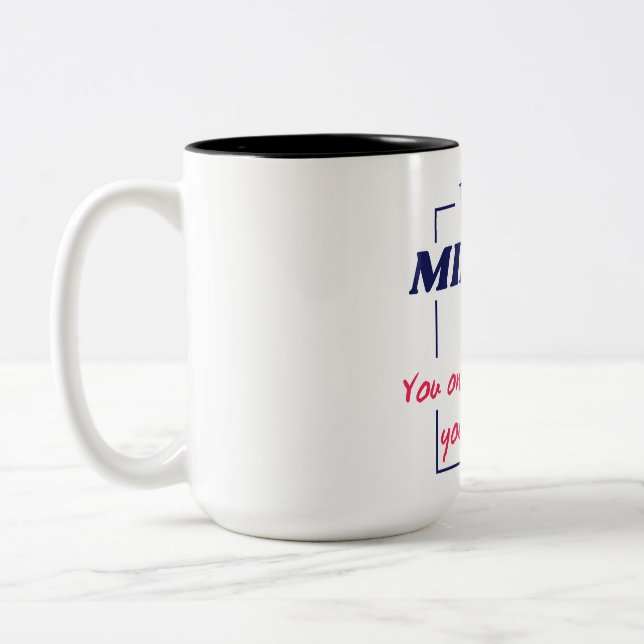 Speglande Reflekterande Tanke Motivationsdesign Två-Tonad Mugg (Vänster)