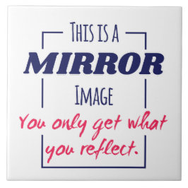 Speglande Reflekterande Tanke Motiverande Design Kakelplatta