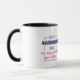 Speglande Reflekterande Tanke Motiverande Design Mugg