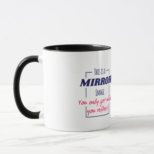 Speglande Reflekterande Tanke Motiverande Design Mugg (Vänster)