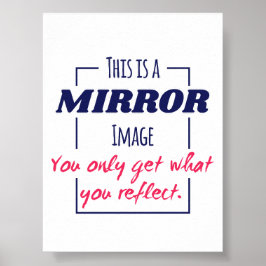 Speglande Reflekterande Tanke Motiverande Design Poster
