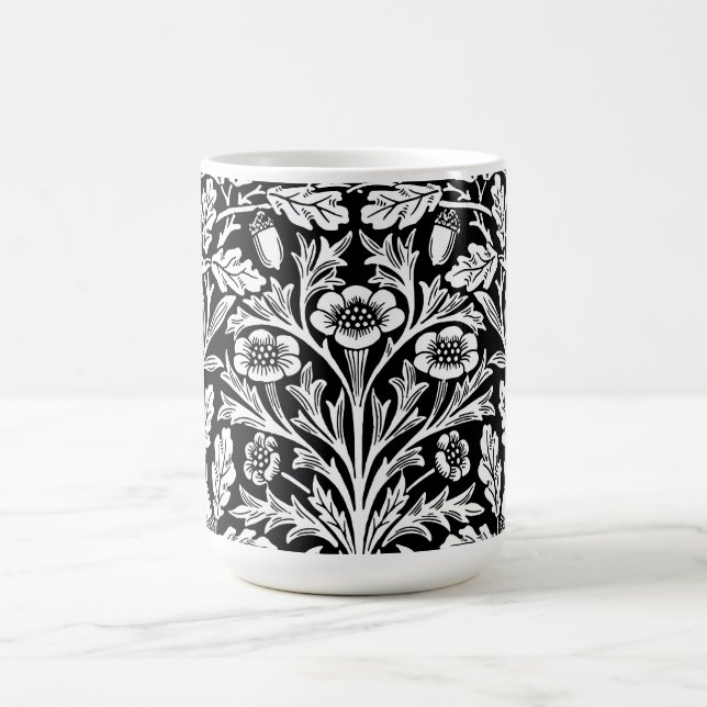 Speglar Acorns och Oak Lövs Black & White Kaffemugg (Center)