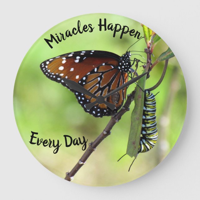 Speglar händer varje dag - fjäril- och väggklocka (Framsida)