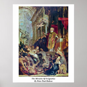 Speglarna St. Ignatius av Peter Paul Rubens Poster