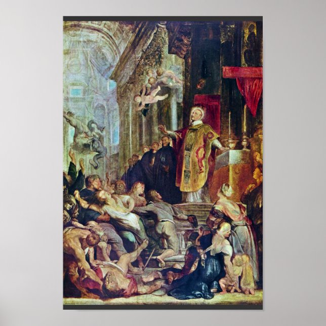 Speglarna St Ignatius of Loyola av Rubens Poster (Framsidan)