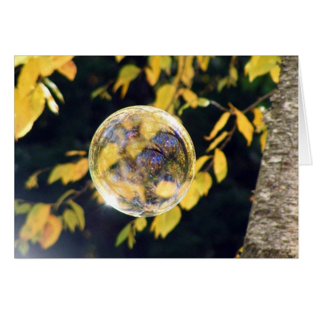 Speglat Höst löv OBS Kort (Framsidan Horizontal)