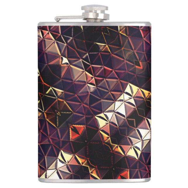 Spegling av trianglar som ger underliga former fickplunta (Framsidan)