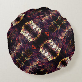 Spegling av trianglar som ger underliga former rund kudde