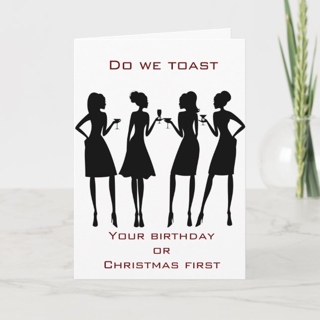SPEICAL BIRTHDAY/CHRISTMAS WISH & TOAST "GROUP" HELGKORT (Framsida)