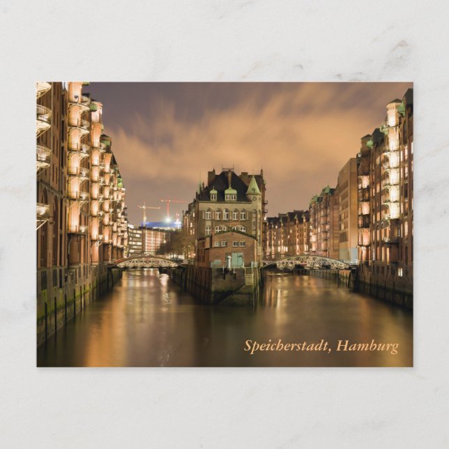 Speicherstadt, Hamburg Vykort (Framsida)