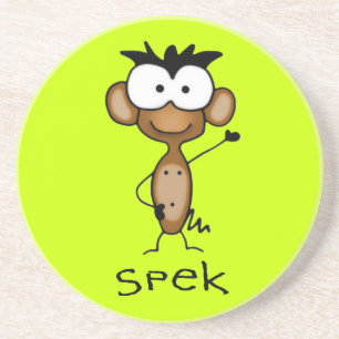 Spek the Monkey Coaster Underlägg Sandsten