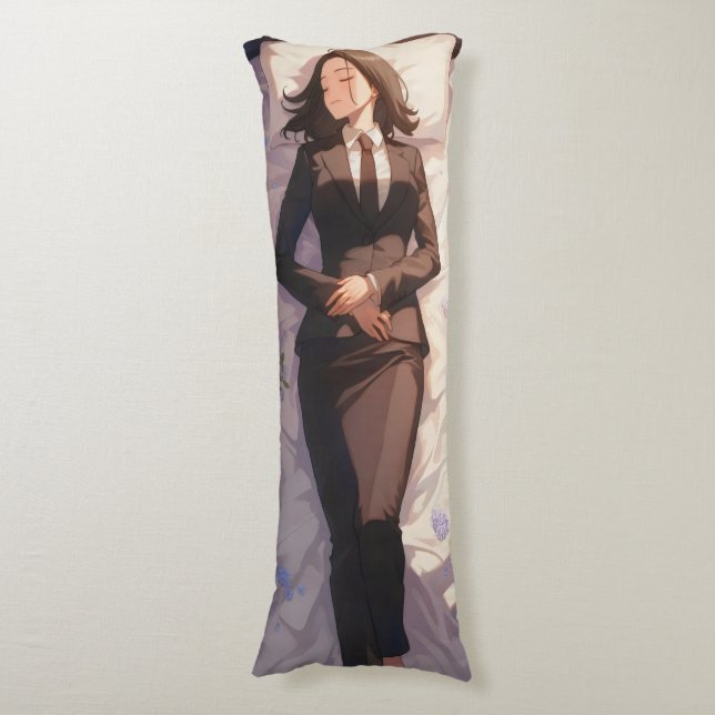 Spekande affärsman Anime Kroppskudde (Framsidan Vertikal)