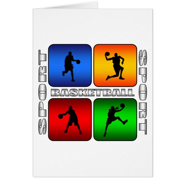 Spektakulär basket hälsningskort (Framsidan)