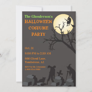 Spektakulär Halloween-Vuxen Costume Party Bargain Inbjudningar