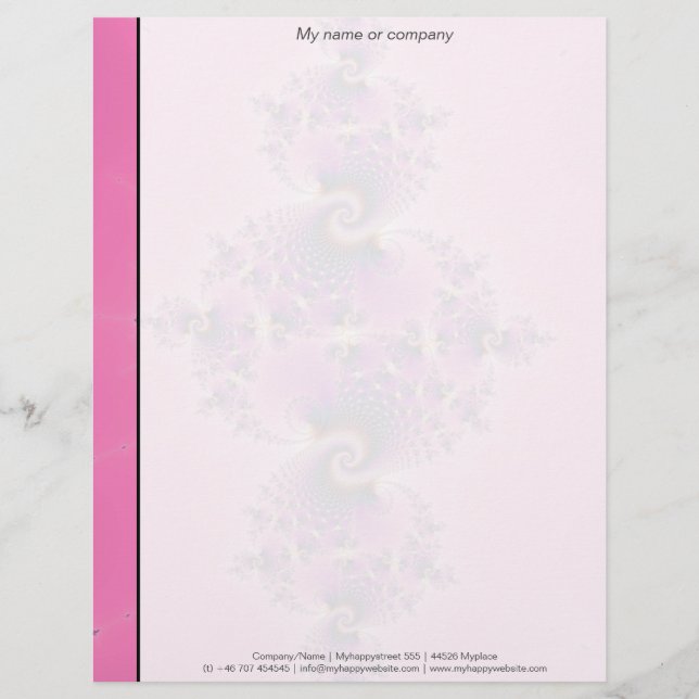 Spektakulär Rosa - Fractal Brevhuvud (Framsida)