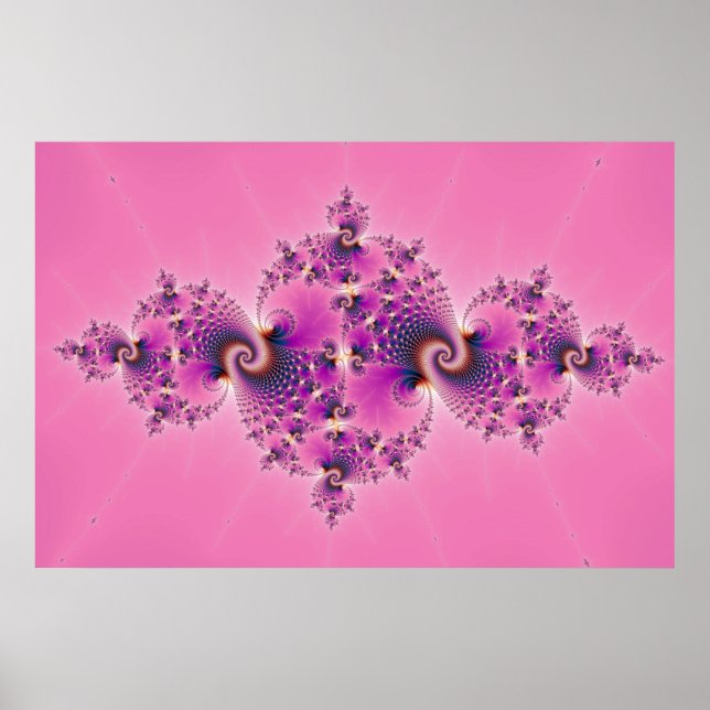 Spektakulär Rosa - Fractal Poster (Framsidan)