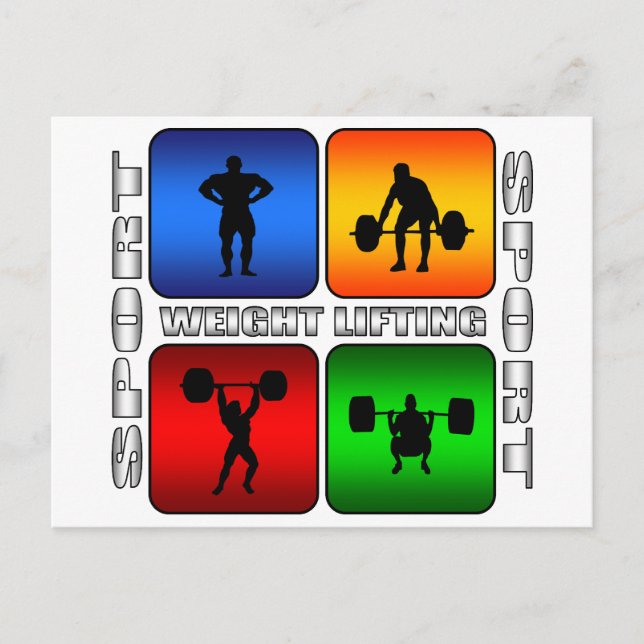 Spektakulär vikt Lyftning Vykort (Framsida)