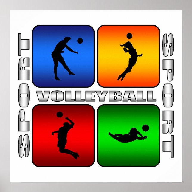 Spektakulär volleyboll poster (Framsidan)