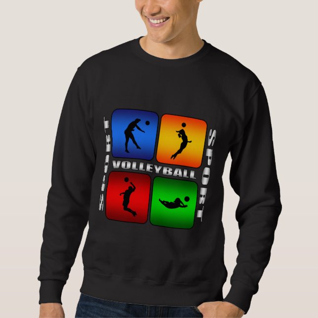 Spektakulär volleyboll sweatshirt (Framsida)